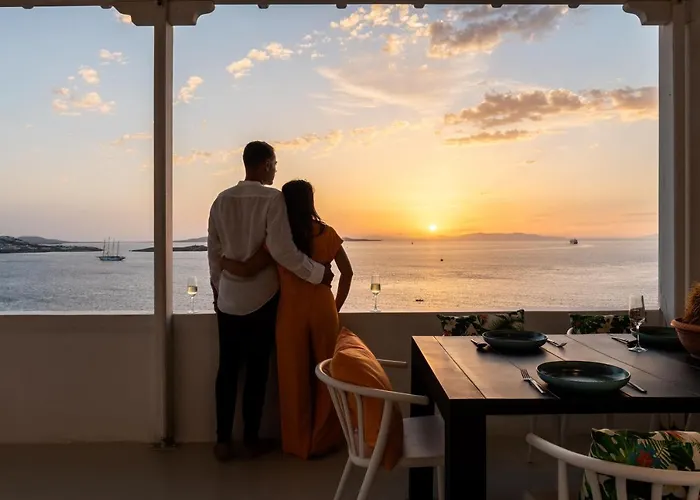 Yalos Mykonos 3 Bedroom Luxury In Mykonos Town With Sea & Sunset View Tagoo (Mykonos)