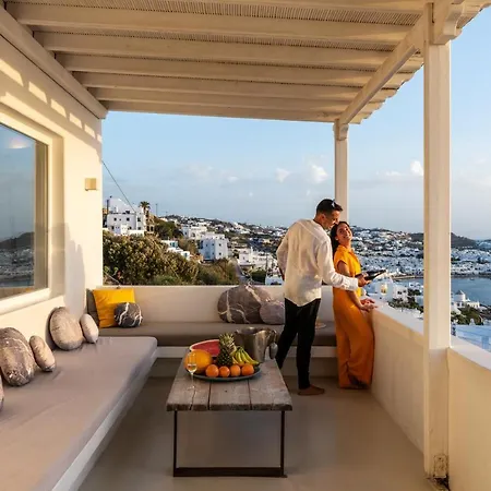 Yalos Mykonos 3 Bedroom Luxury In Mykonos Town With Sea & Sunset View 빌라