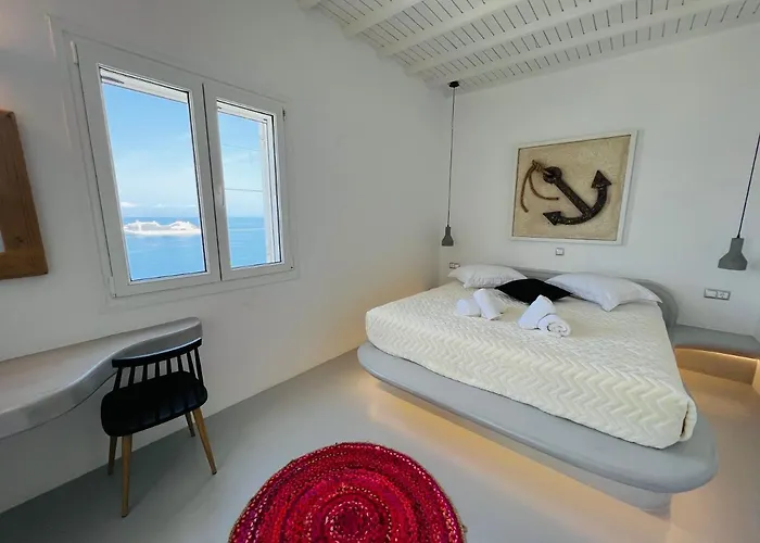 Yalos Mykonos 3 Bedroom Luxury In Mykonos Town With Sea & Sunset View Villa Tagoo (Mykonos)