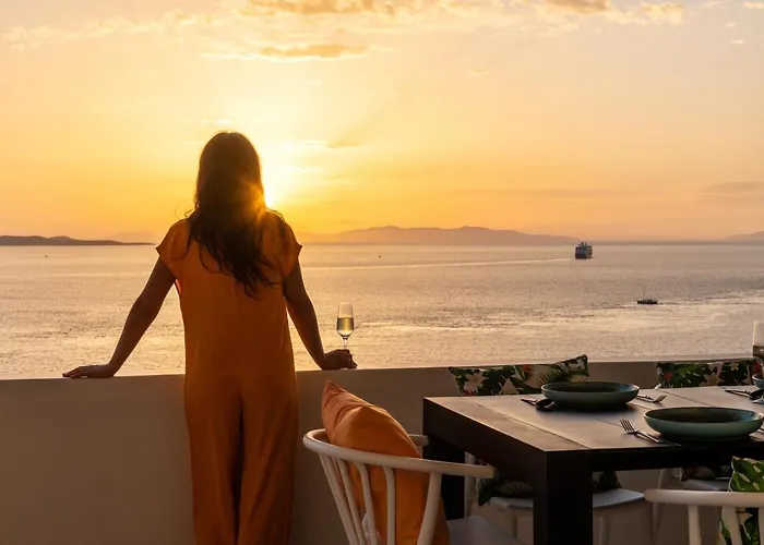 Yalos Mykonos 3 Bedroom Luxury In Mykonos Town With Sea & Sunset View * Tagoo (Mykonos)