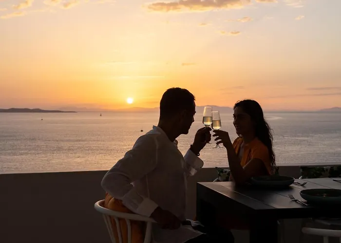 Yalos Mykonos 3 Bedroom Luxury In Mykonos Town With Sea & Sunset View Villa *
