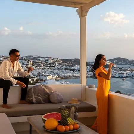 Yalos Mykonos 3 Bedroom Luxury In Mykonos Town With Sea & Sunset View * Tagoo (Mykonos)