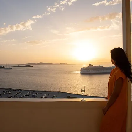 Yalos Mykonos 3 Bedroom Luxury In Mykonos Town With Sea & Sunset View Tagoo (Mykonos)